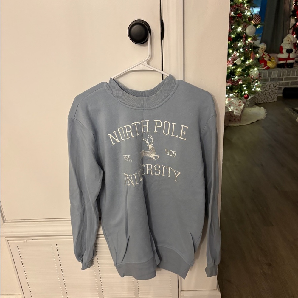 North Pole University Blue Sweatshirt